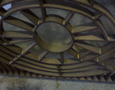 Newly fabricated bronze gate leaves for Mount Street, Manchester