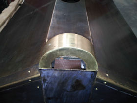 Brass and aluminium canopy under fabrication